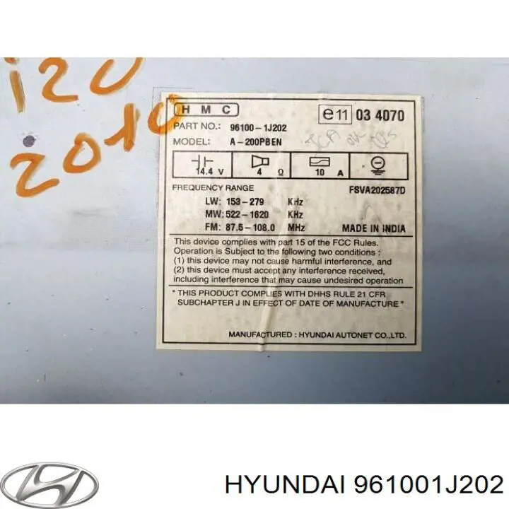 Купити 961001J202 Hyundai/Kia 
