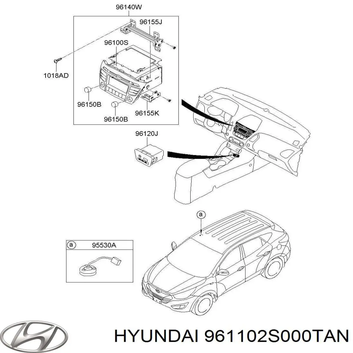  Hyundai/Kia 961102S000TAN ціна, від 12.67 USD