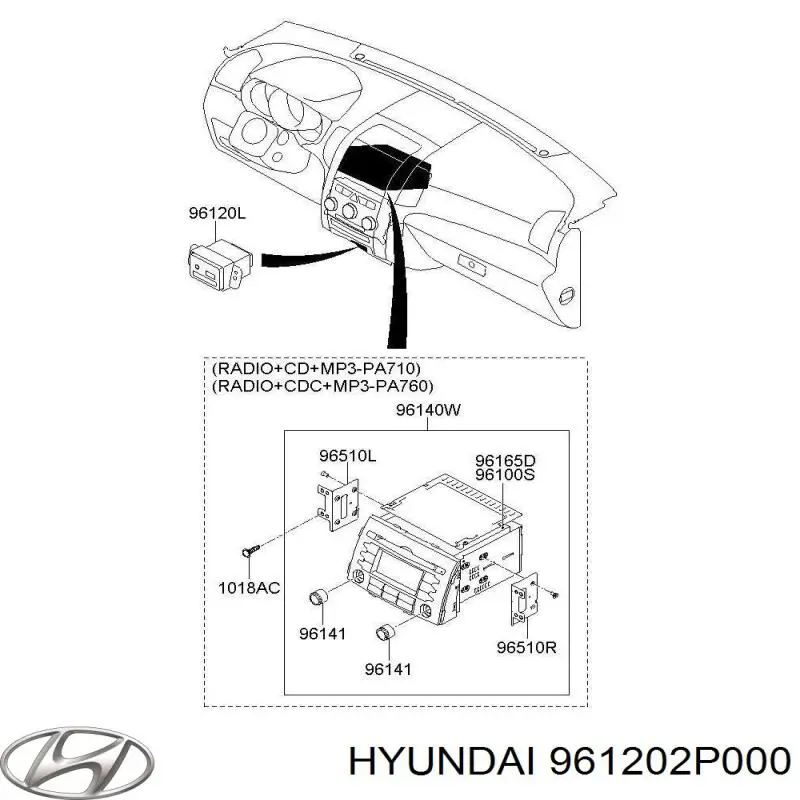  Hyundai/Kia 961202P000 ціна, від 19.00 USD