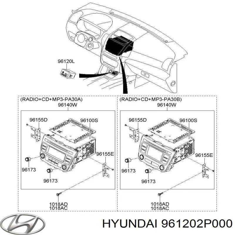  961202P000 Hyundai/Kia
