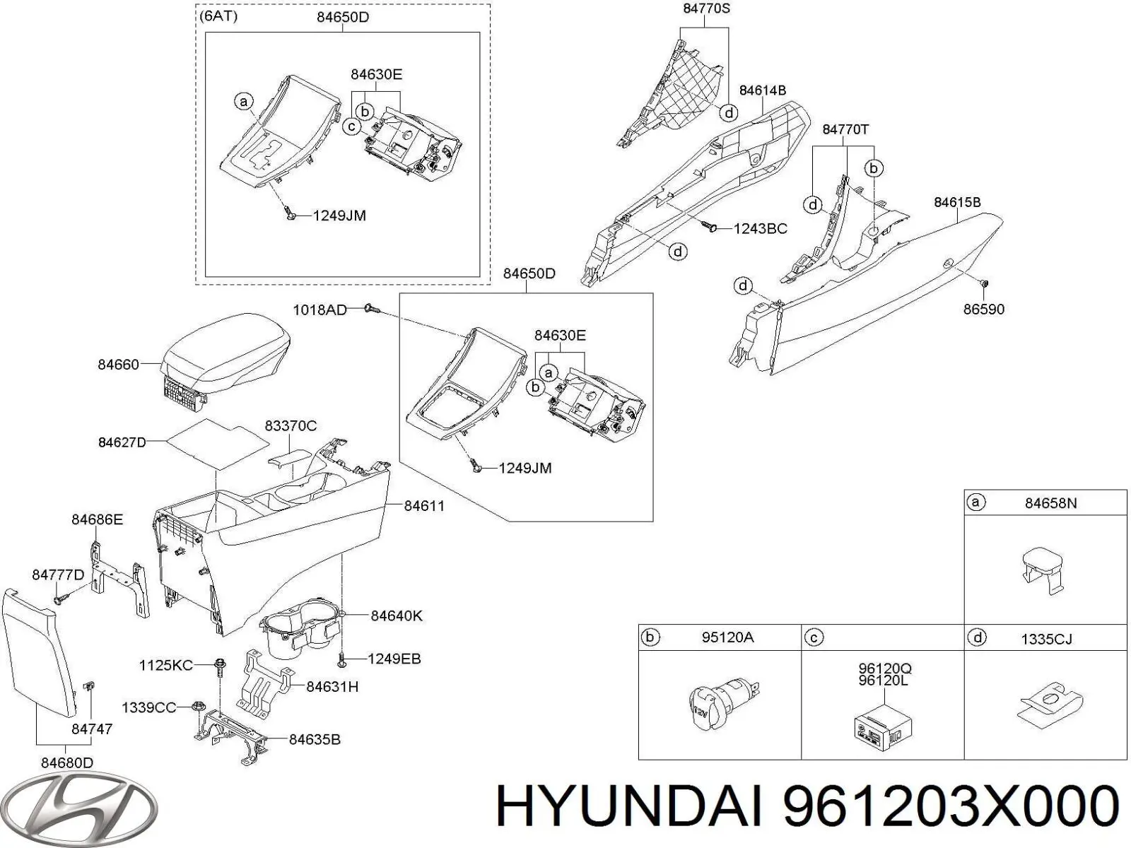  961203X000 Hyundai/Kia