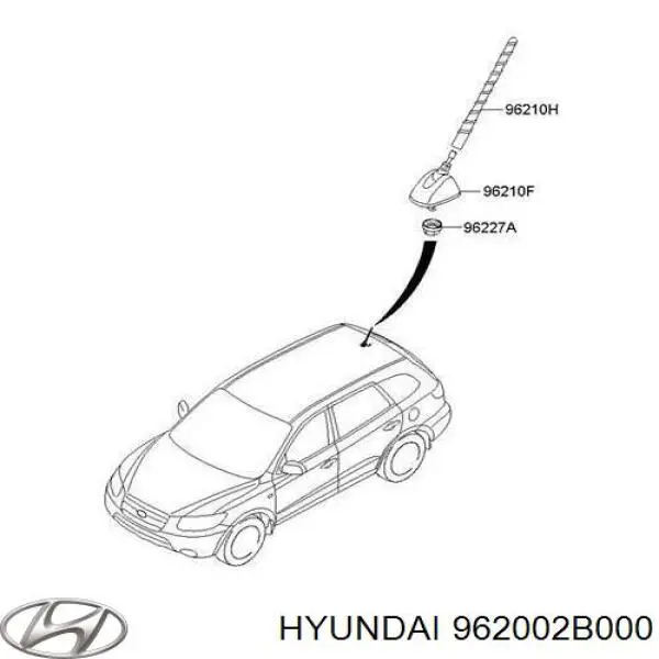 Антена Hyundai Santa Fe 2 (CM) (Хендай Санта фе)
