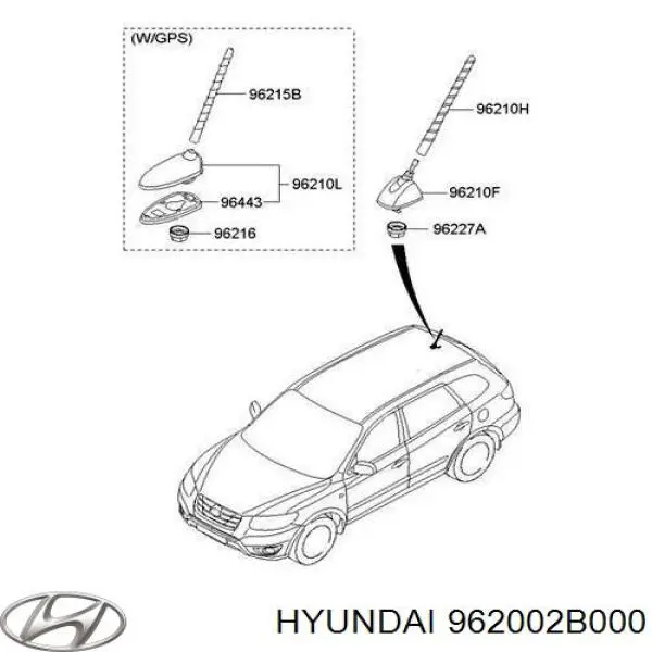 Купити 962002B000 Hyundai/Kia Антена