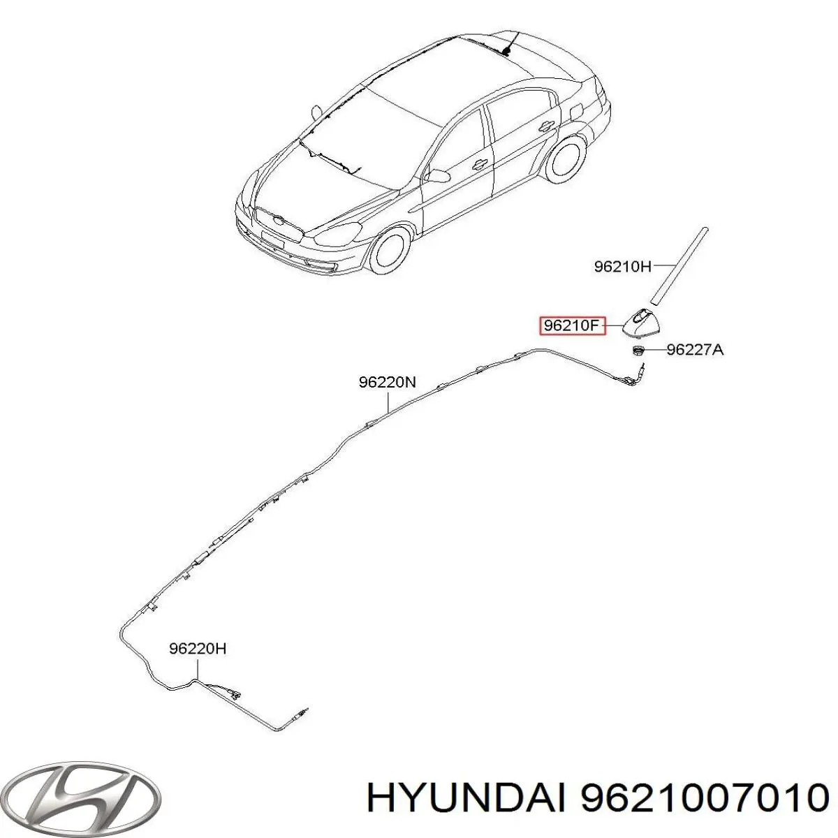 Антена Hyundai I10 хетчбек (PA) (2007 - 2010) ціна, від 13.75 USD