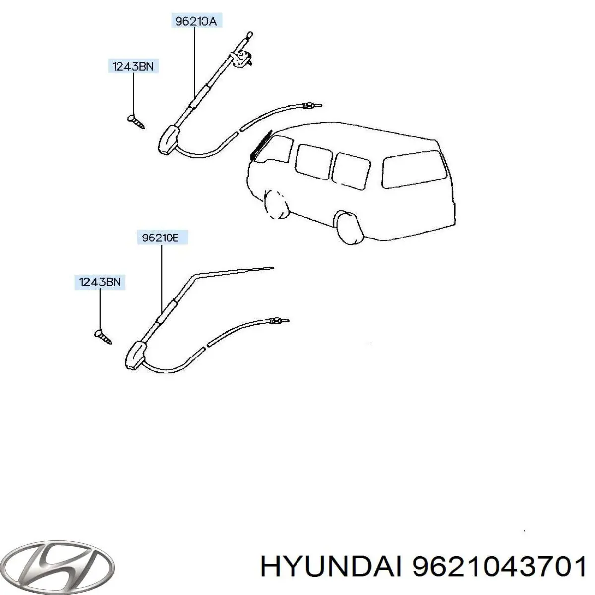 9621043701 Hyundai/Kia антена