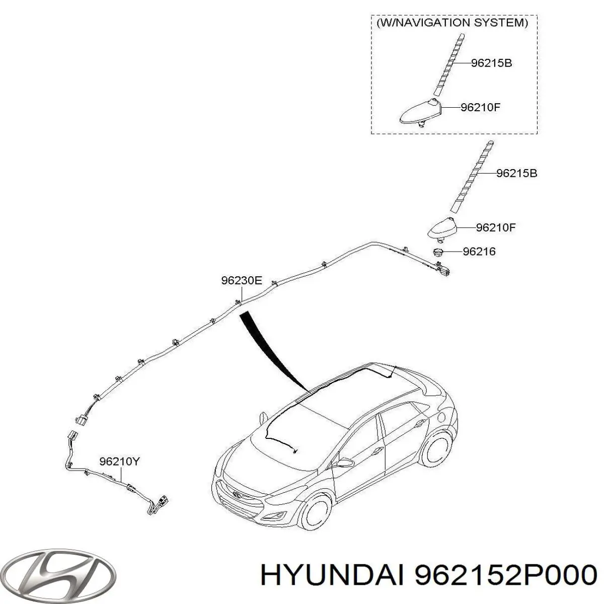 Шток антени Hyundai SOLARIS (SBR11) (Хендай Соляріс)