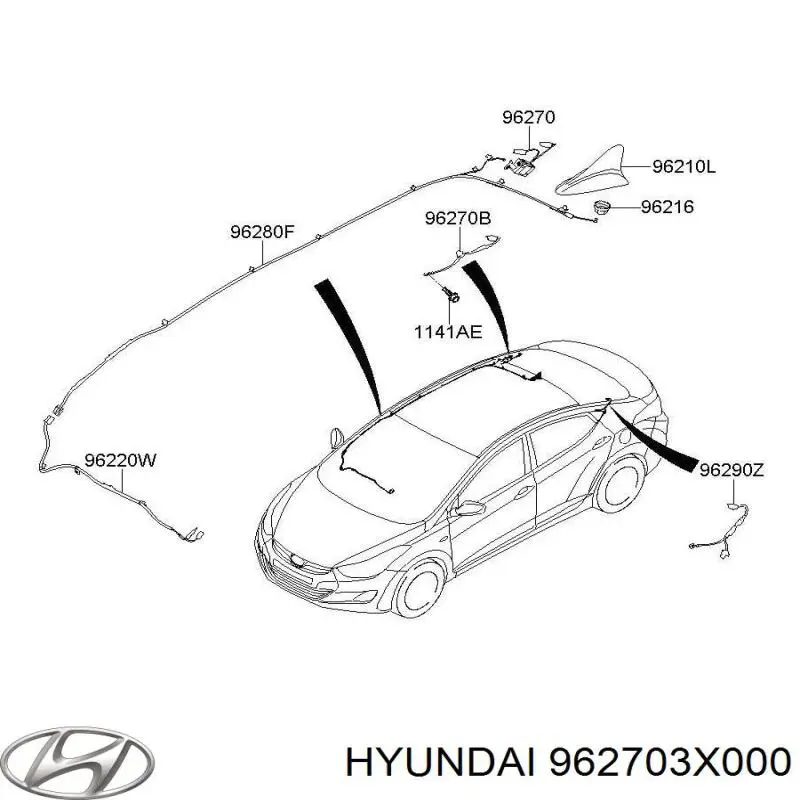  Hyundai/Kia 962703X000 ціна, від 1.90 USD