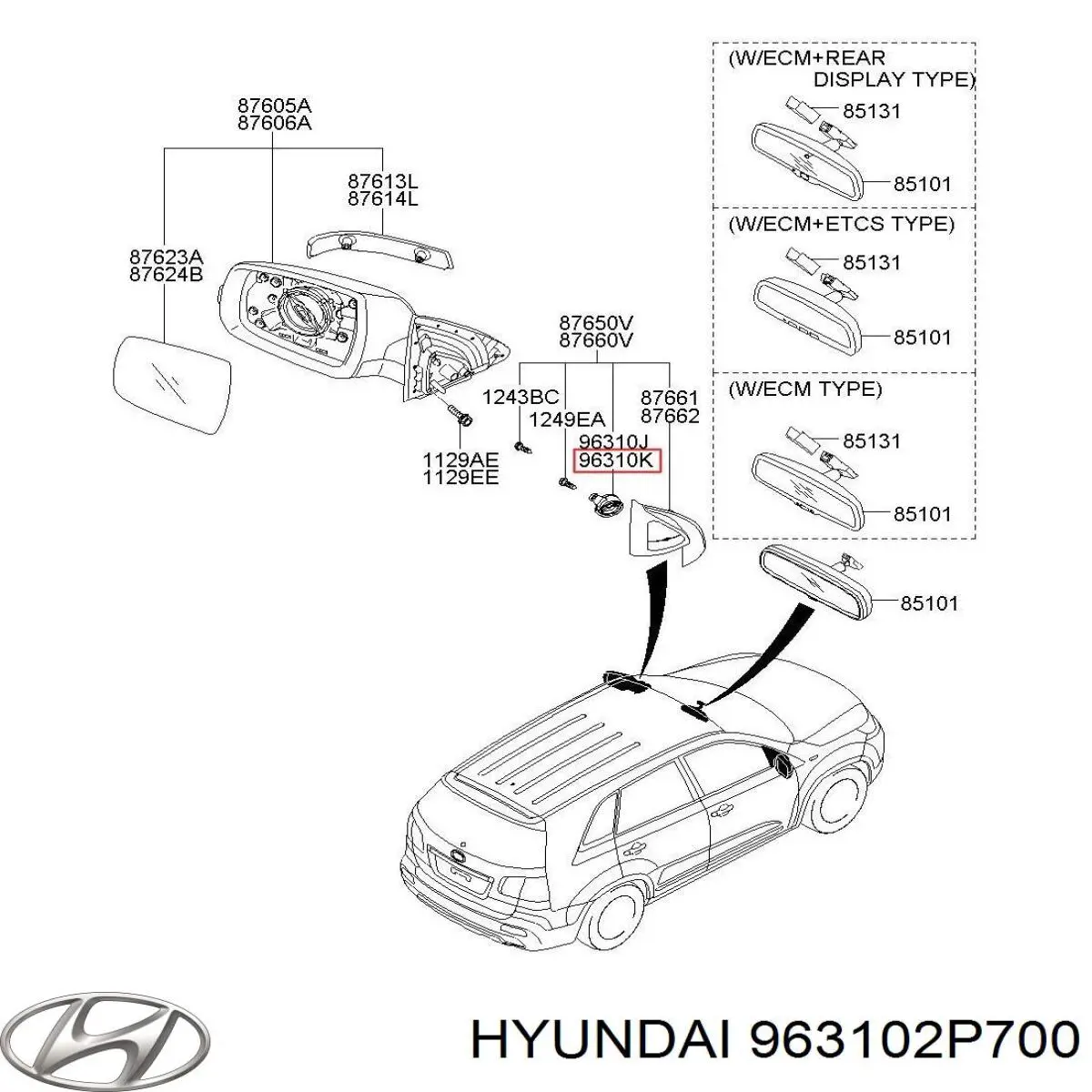  Hyundai/Kia 963102P700 ціна, від 9.99 USD