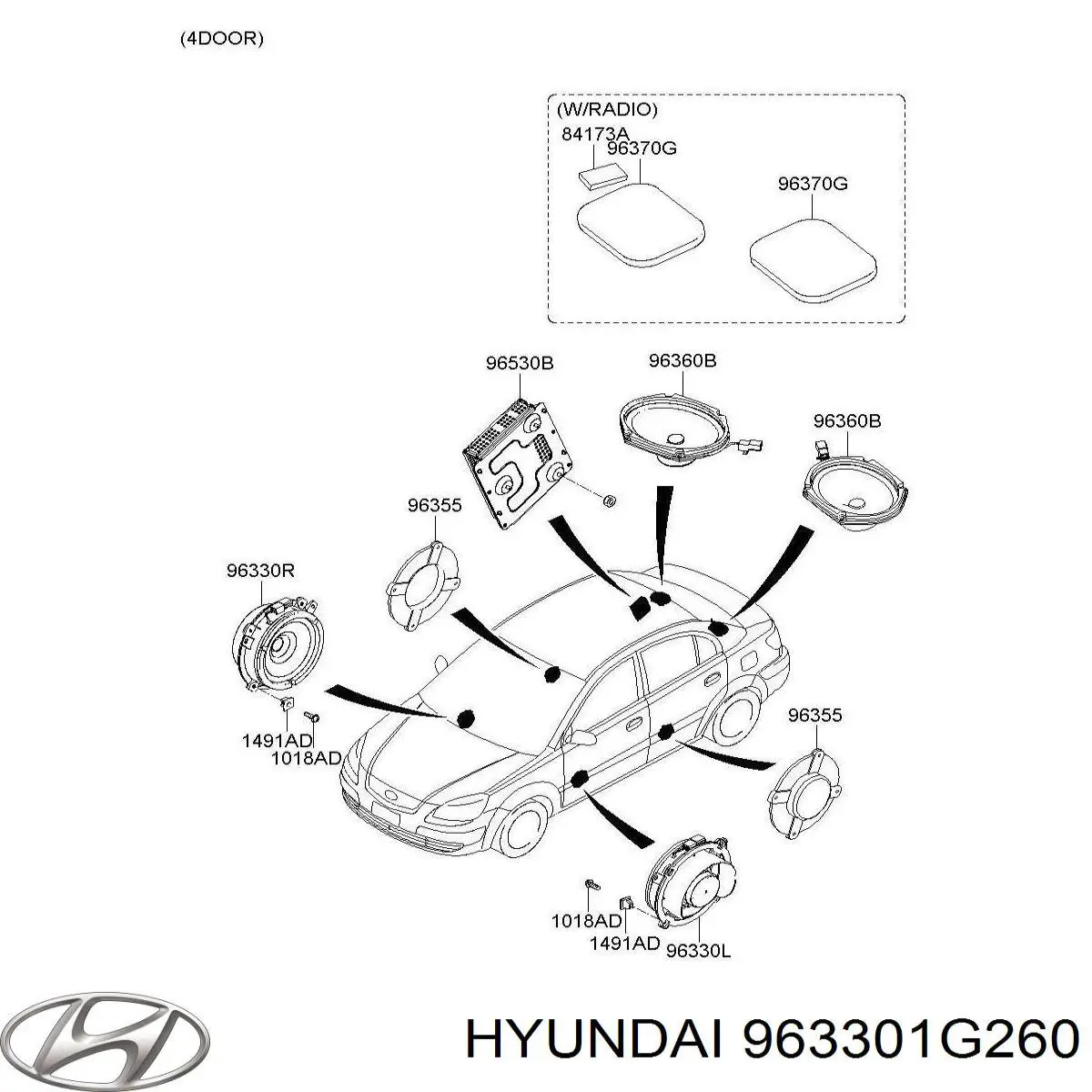  Hyundai/Kia 963301G260 ціна, від 24.86 USD