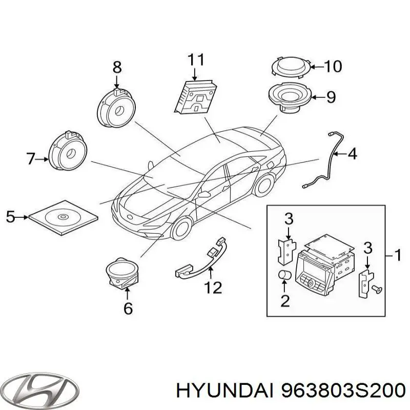  Hyundai/Kia 963803S200 ціна, від 25.37 USD