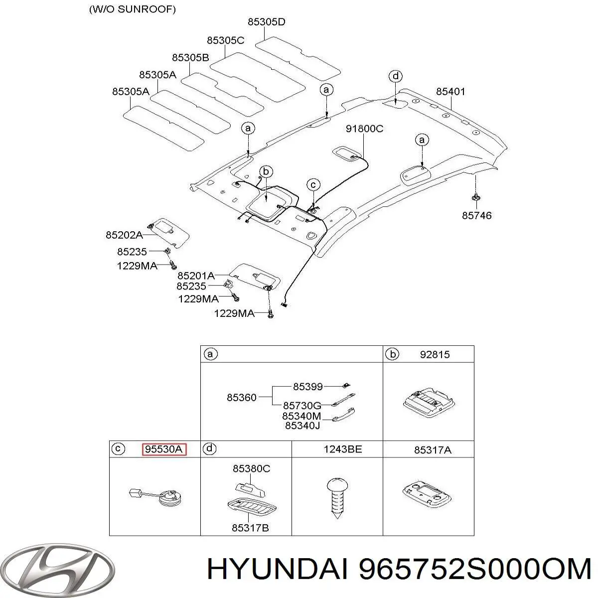  Hyundai/Kia 965752S000OM ціна, від 30.40 USD