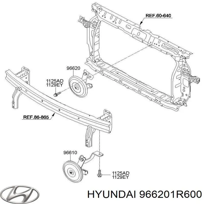 966201R600 Hyundai/Kia Сигнали звукові