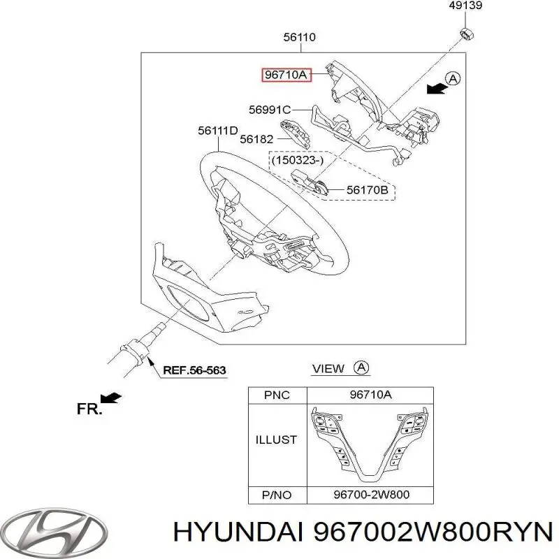  Hyundai/Kia 967002W800RYN ціна, від 50.67 USD