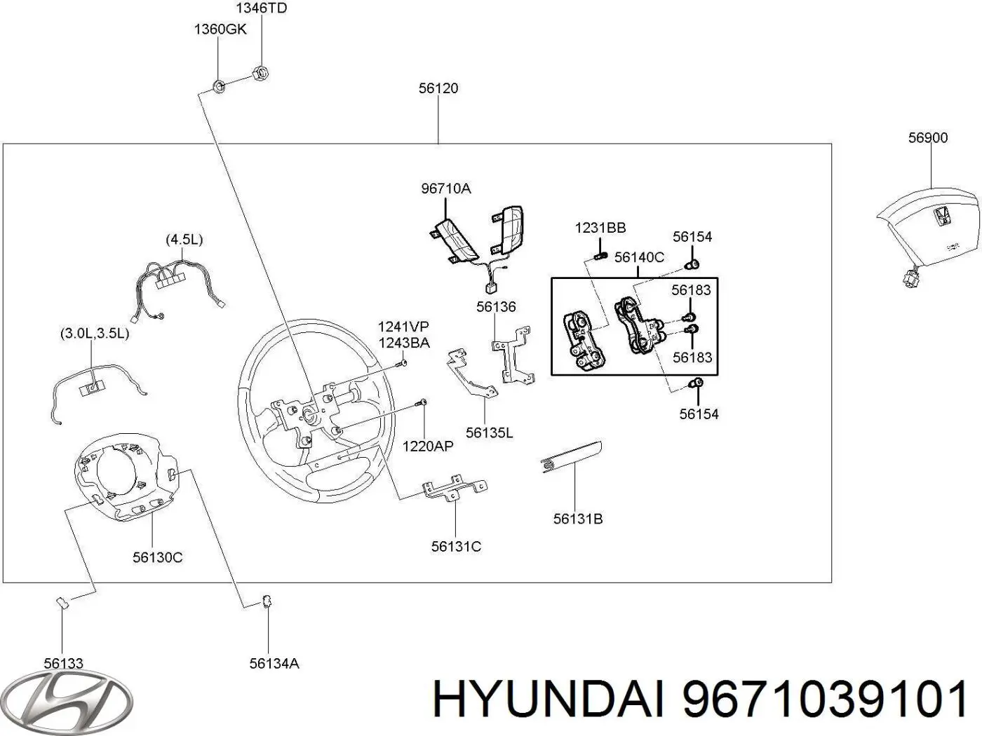 9671039101 Hyundai/Kia 