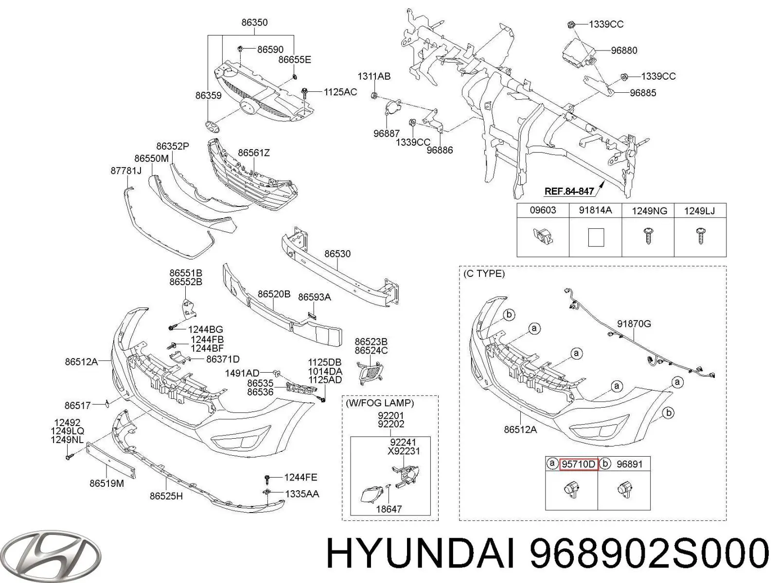 968902S000 Hyundai/Kia Датчик сигналізації парковки (парктронік), передній / задній, бічний