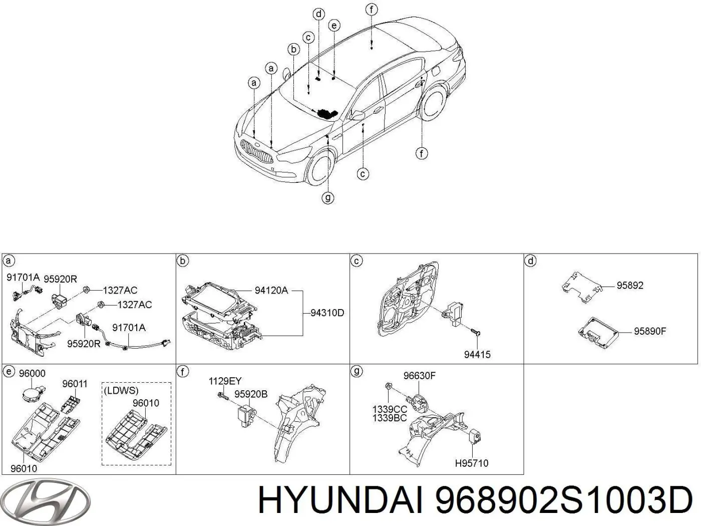 968902S1003D Hyundai/Kia Датчик сигналізації паркування (парктронік), задній бічній