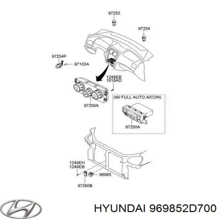 969852D700 Hyundai/Kia датчик температури навколишнього середовища