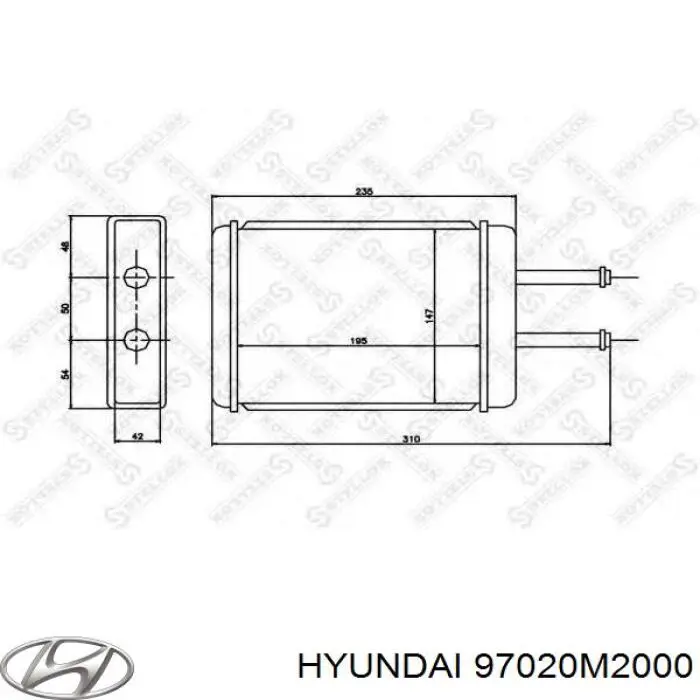 Радіатор пічки на Hyundai Santamo 