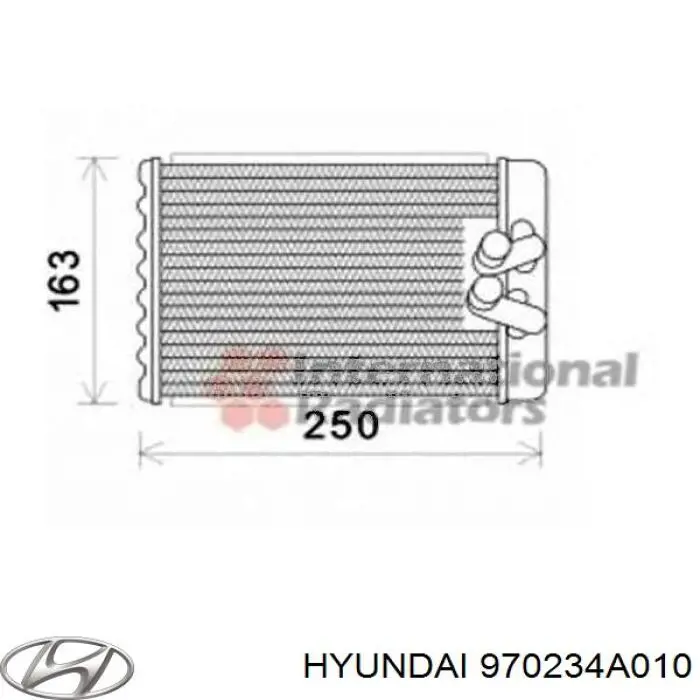 Радіатор пічки (обігрівача) 970234A010 Hyundai/Kia