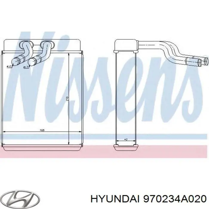 Купити 970234A020 Hyundai/Kia Теплообмінник