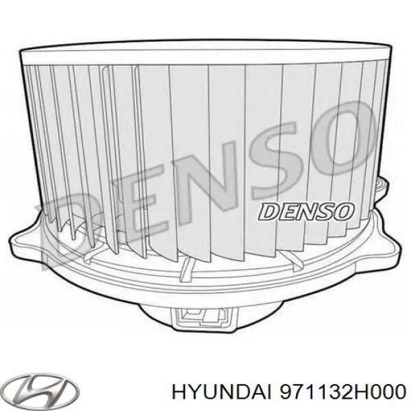 Двигун вентилятора пічки (обігрівача салону) Hyundai/Kia 971132H000 ціна, від 57.51 USD