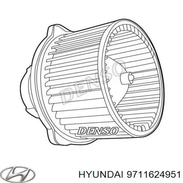 9711624951 Hyundai/Kia двигун вентилятора пічки (обігрівача салону)