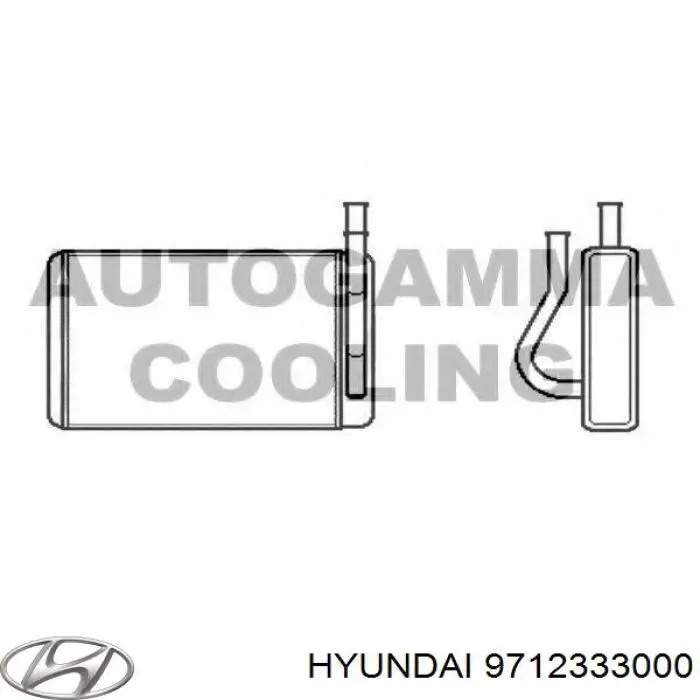 Радіатор пічки (обігрівача) Hyundai/Kia 9712333000 ціна, від 35.23 USD