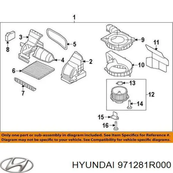 971281R000 Hyundai/Kia Регулятор оборотів пічки