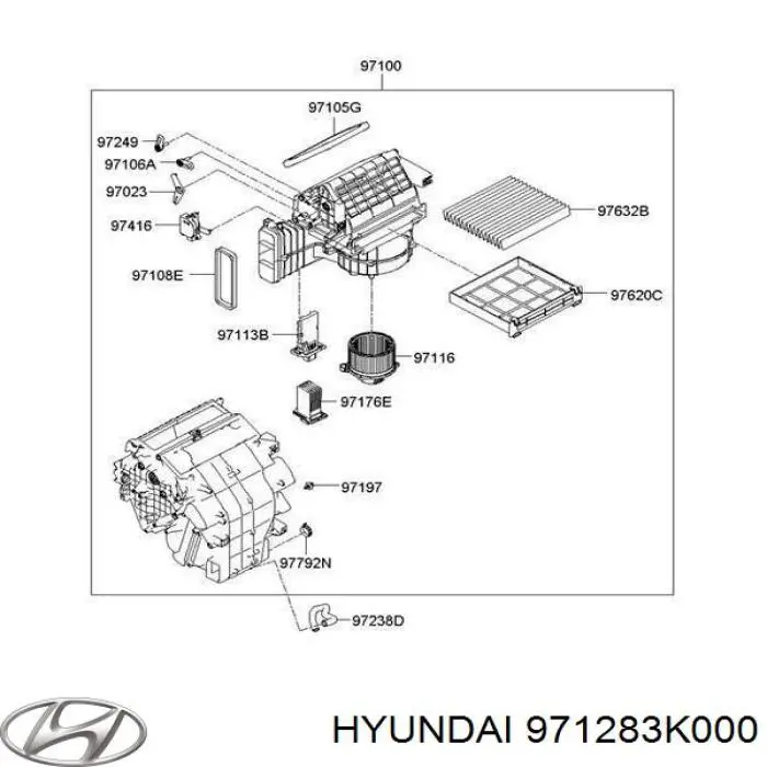 Резистор (опір) пічки, обігрівача салону на Hyundai Sonata (YF)
