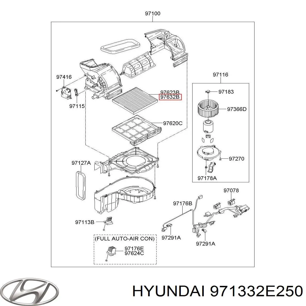 971332E250 Hyundai/Kia Внутрішньосалонний фільтр