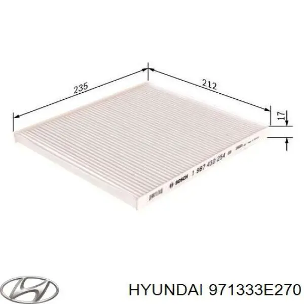 Купити 971333E270 Hyundai/Kia Фільтр салону вугільний
