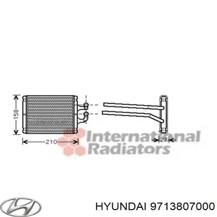 Купити 9713807000 Hyundai/Kia Теплообмінник