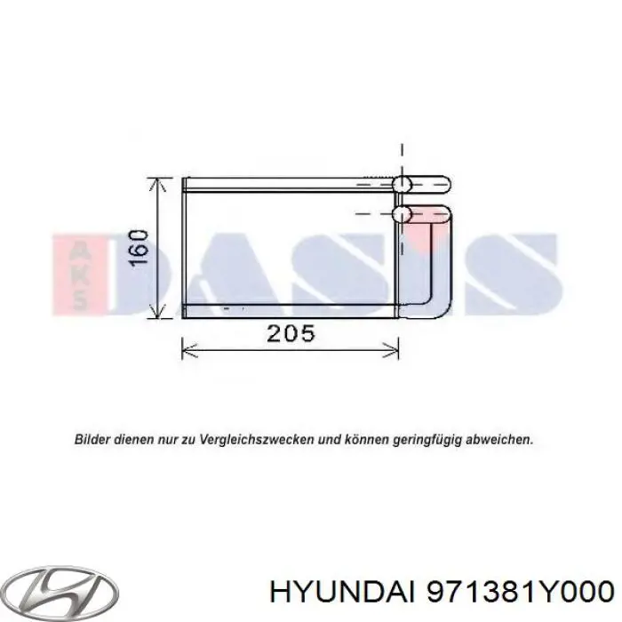 971381Y000 Hyundai/Kia радіатор пічки (обігрівача)