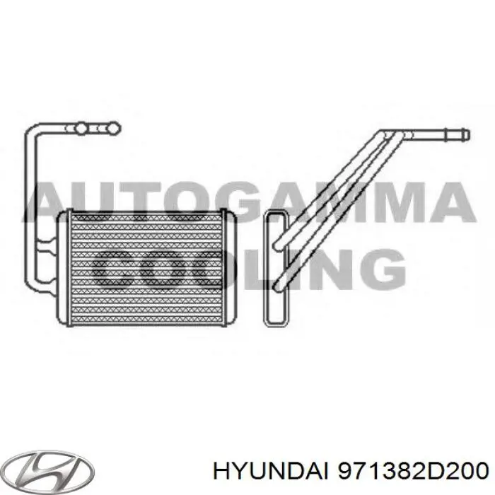 971382D200 Hyundai/Kia радіатор пічки (обігрівача)