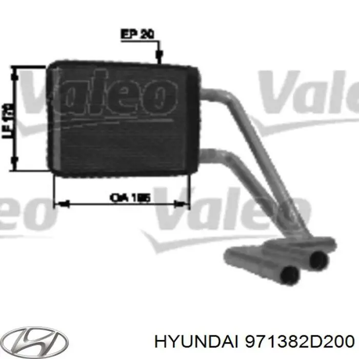 Радіатор пічки (обігрівача) Hyundai/Kia 971382D200 ціна, від 28.06 USD