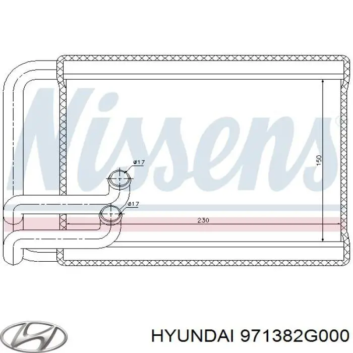 971382G000 Hyundai/Kia радіатор пічки (обігрівача)