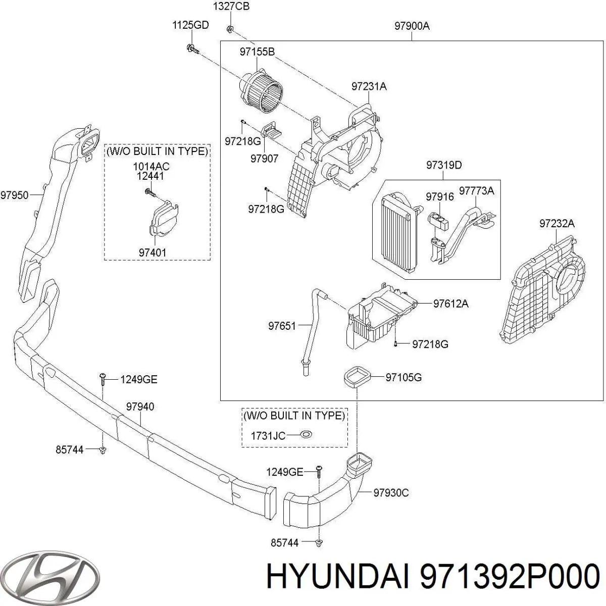 Випаровувач кондиціонера Hyundai/Kia 971392P000 ціна, від 131.57 USD