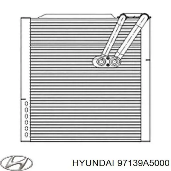 97139A5000 Hyundai/Kia радіатор кондиціонера салонний, випарник