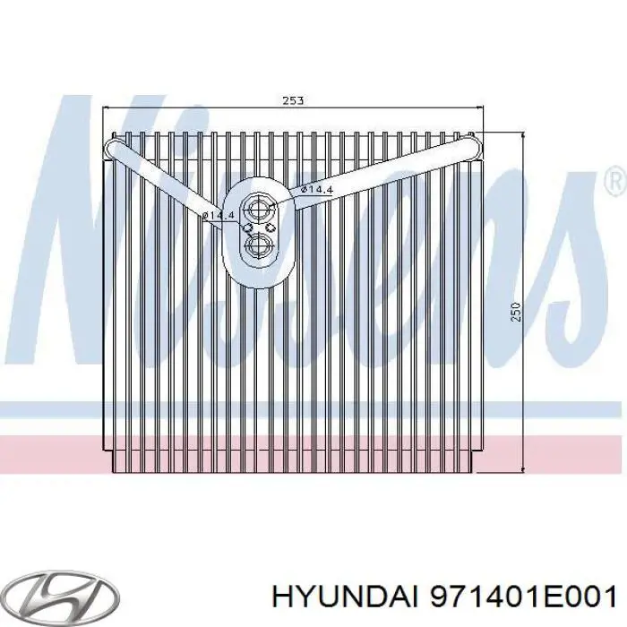 Випаровувач кондиціонера 971401E001 Hyundai/Kia