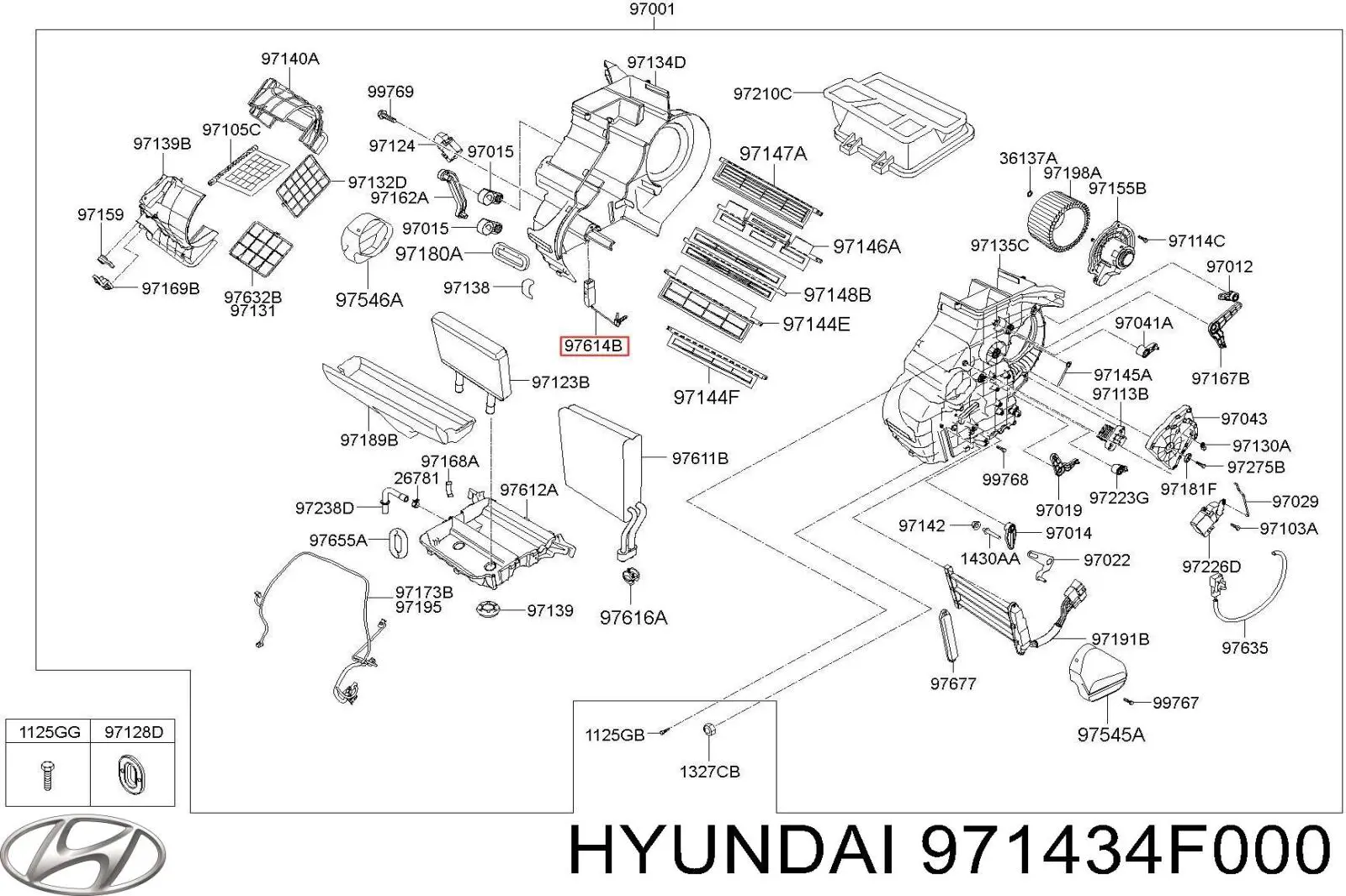  Hyundai/Kia 971434F000 ціна, від 17.07 USD