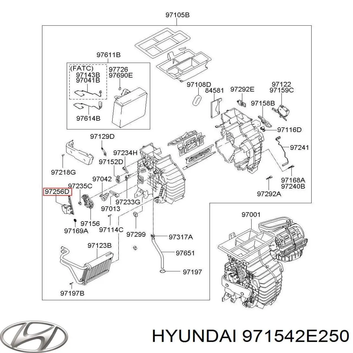 Двигун заслінки печі Hyundai/Kia 971542E250 ціна, від 19.48 USD