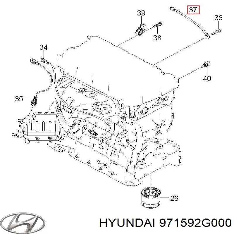 Купити 971592G000 Hyundai/Kia Привід заслінки печі