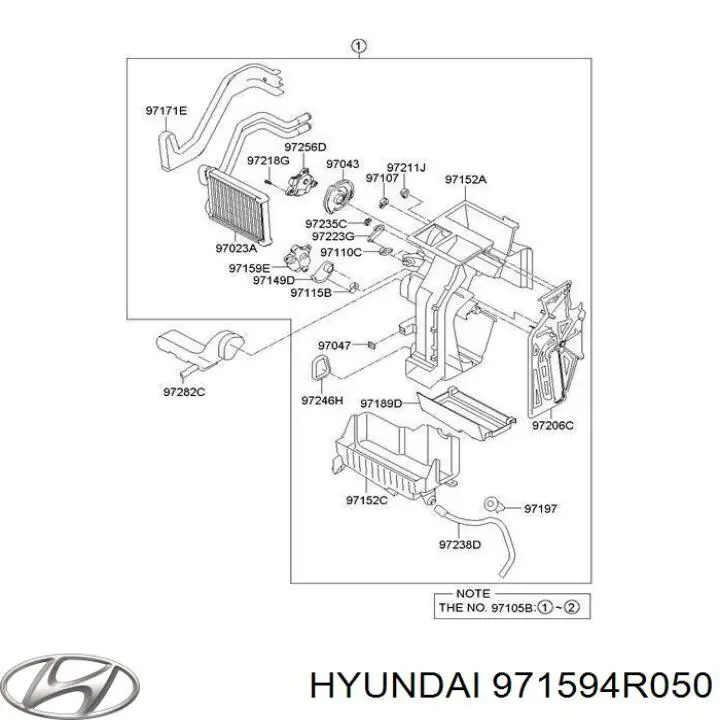 Двигун заслінки печі 971594R050 Hyundai/Kia