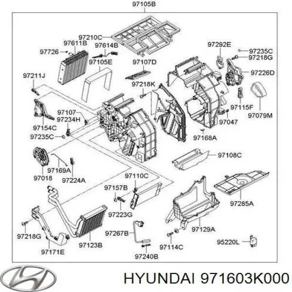 Двигун заслінки печі Hyundai Santa Fe 2 (CM) (Хендай Санта фе)