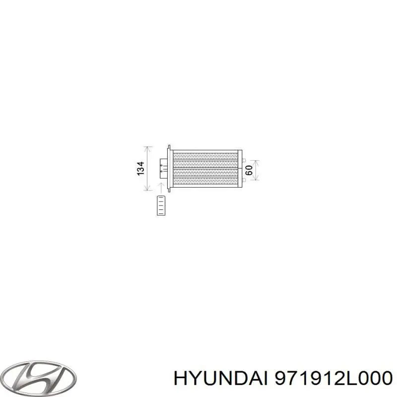 971912L000 Hyundai/Kia радіатор пічки (обігрівача)