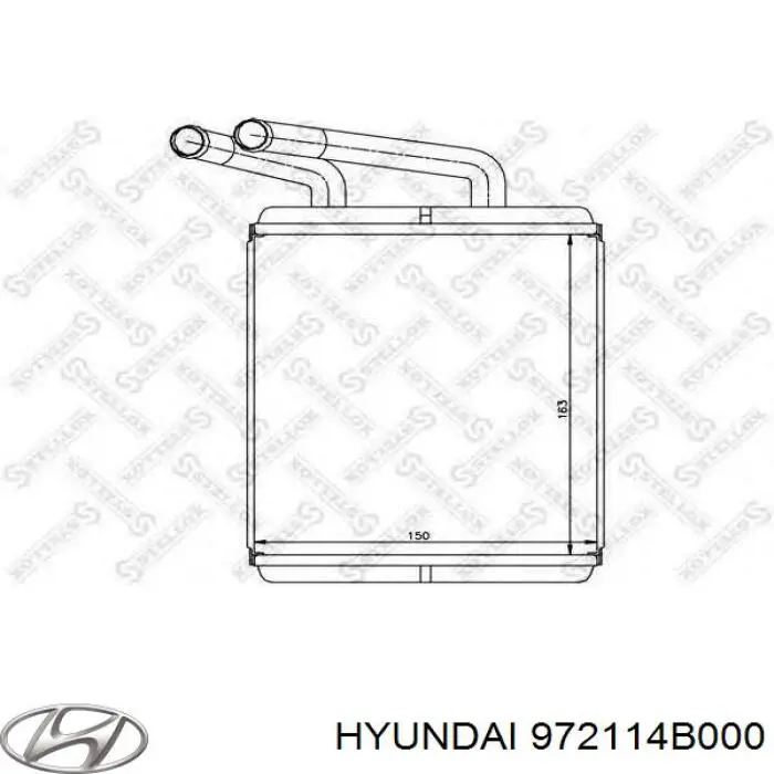Радіатор пічки (обігрівача), задній Hyundai/Kia 972114B000 ціна, від 44.59 USD