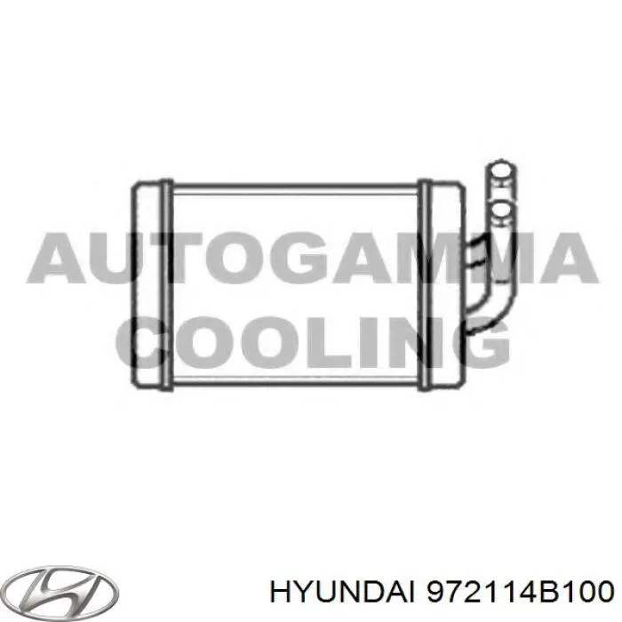 972114B100 Hyundai/Kia радіатор пічки (обігрівача, задній)