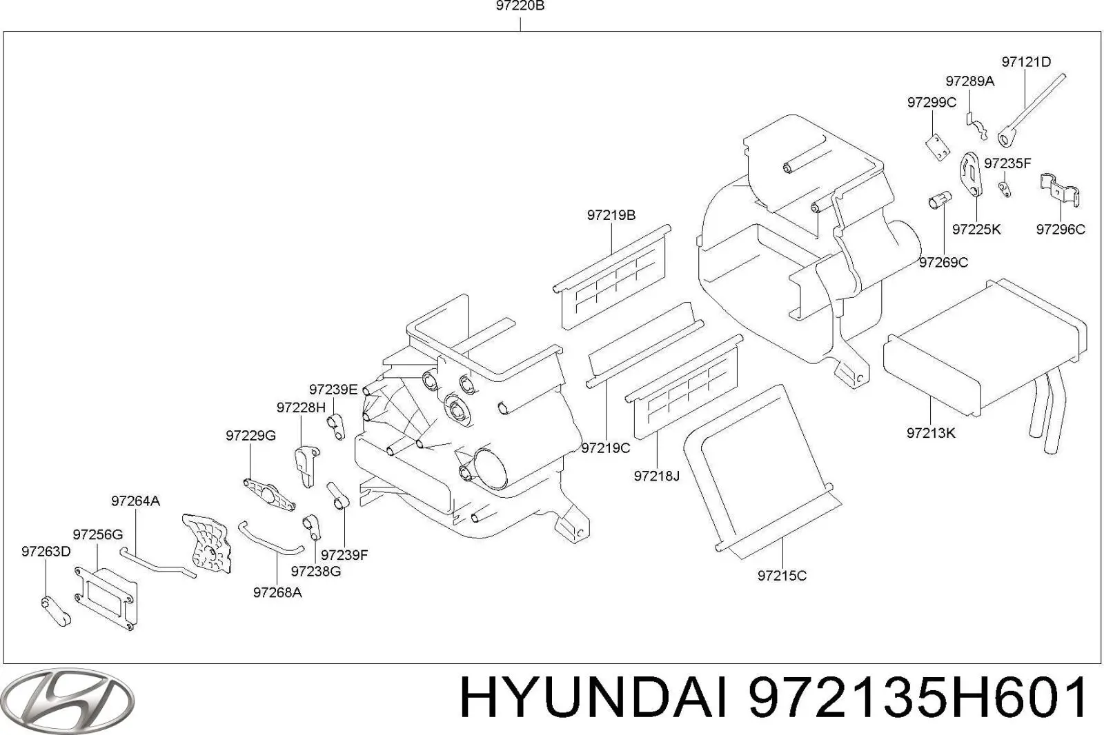 Випаровувач кондиціонера Hyundai/Kia 972135H601 ціна, від 41.10 USD