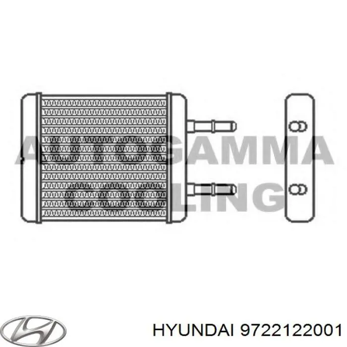 9722122001 Hyundai/Kia радіатор пічки (обігрівача)