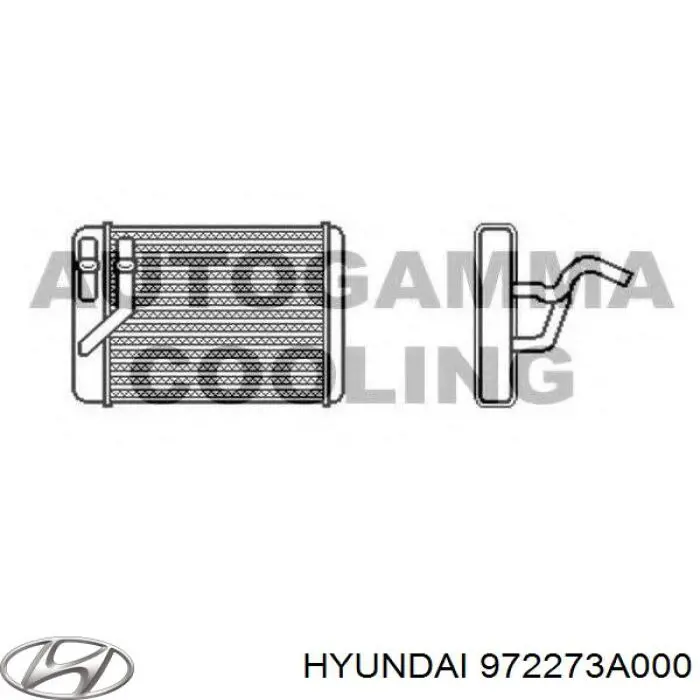 Радіатор пічки (обігрівача) Hyundai/Kia 972273A000 ціна, від 59.80 USD